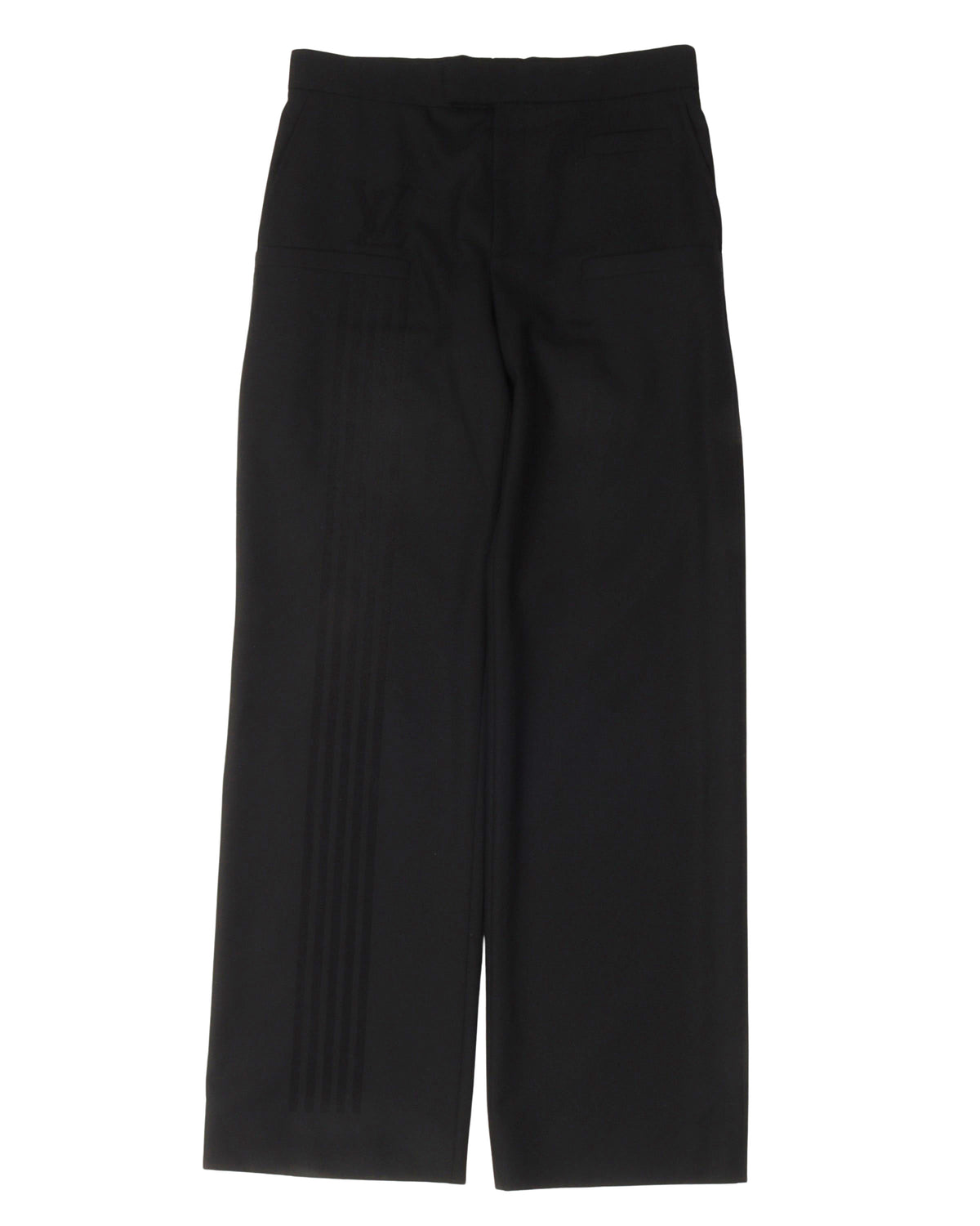 Wool-Blend Wide-Leg Dress Pants