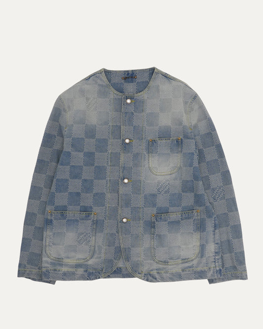 Denim Damier Chore Coat