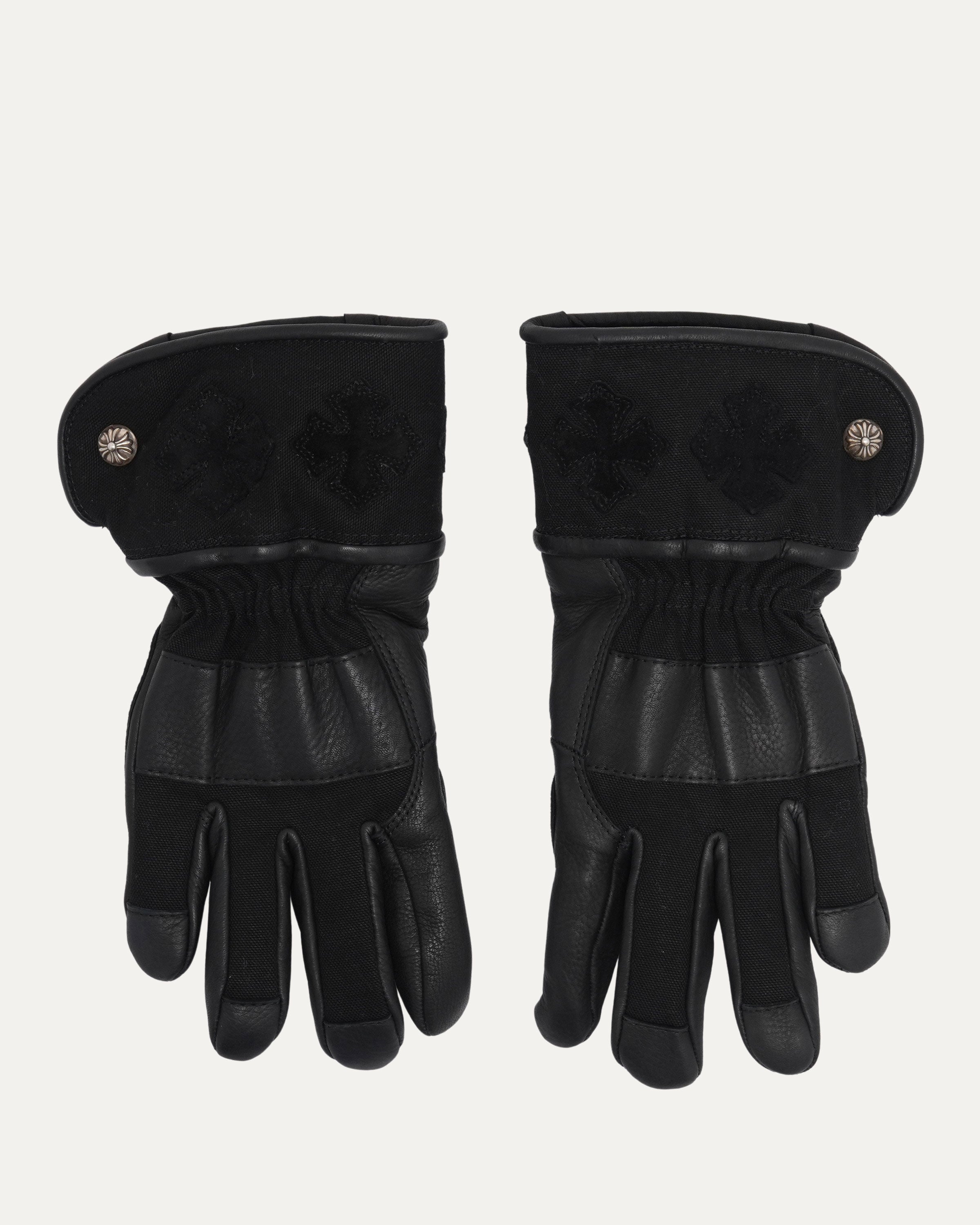 CHROME HEARTS レザーグローブ Chrome Hearts Cross Patch Leather Motorcycle Gloves – Justin Reed