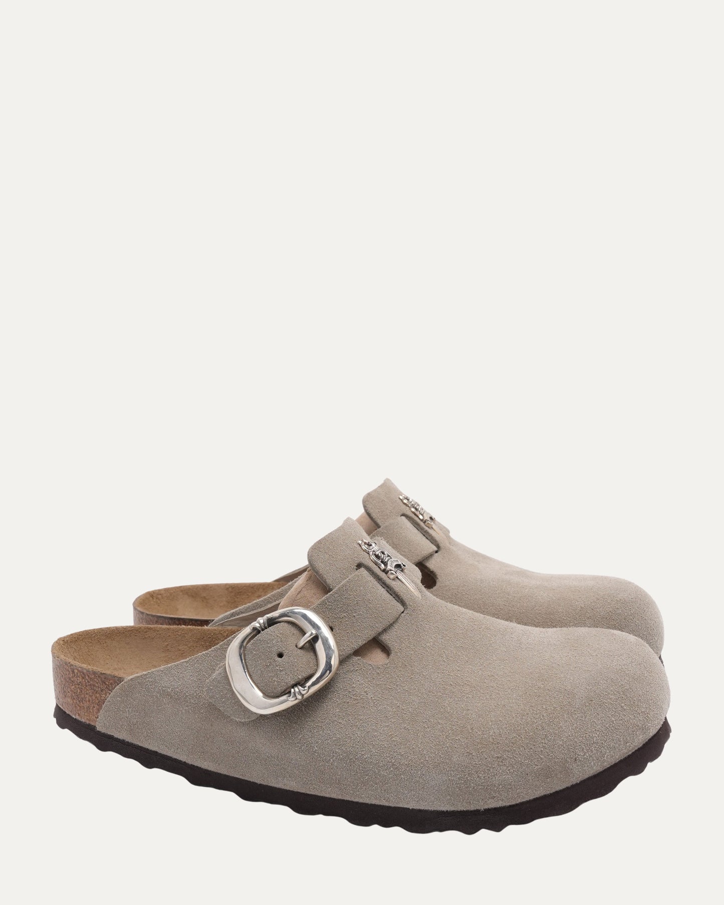 Dagger Embellished Birkenstock Boston Suede Mule