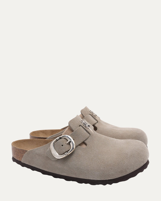 Dagger Embellished Birkenstock Boston Suede Mule