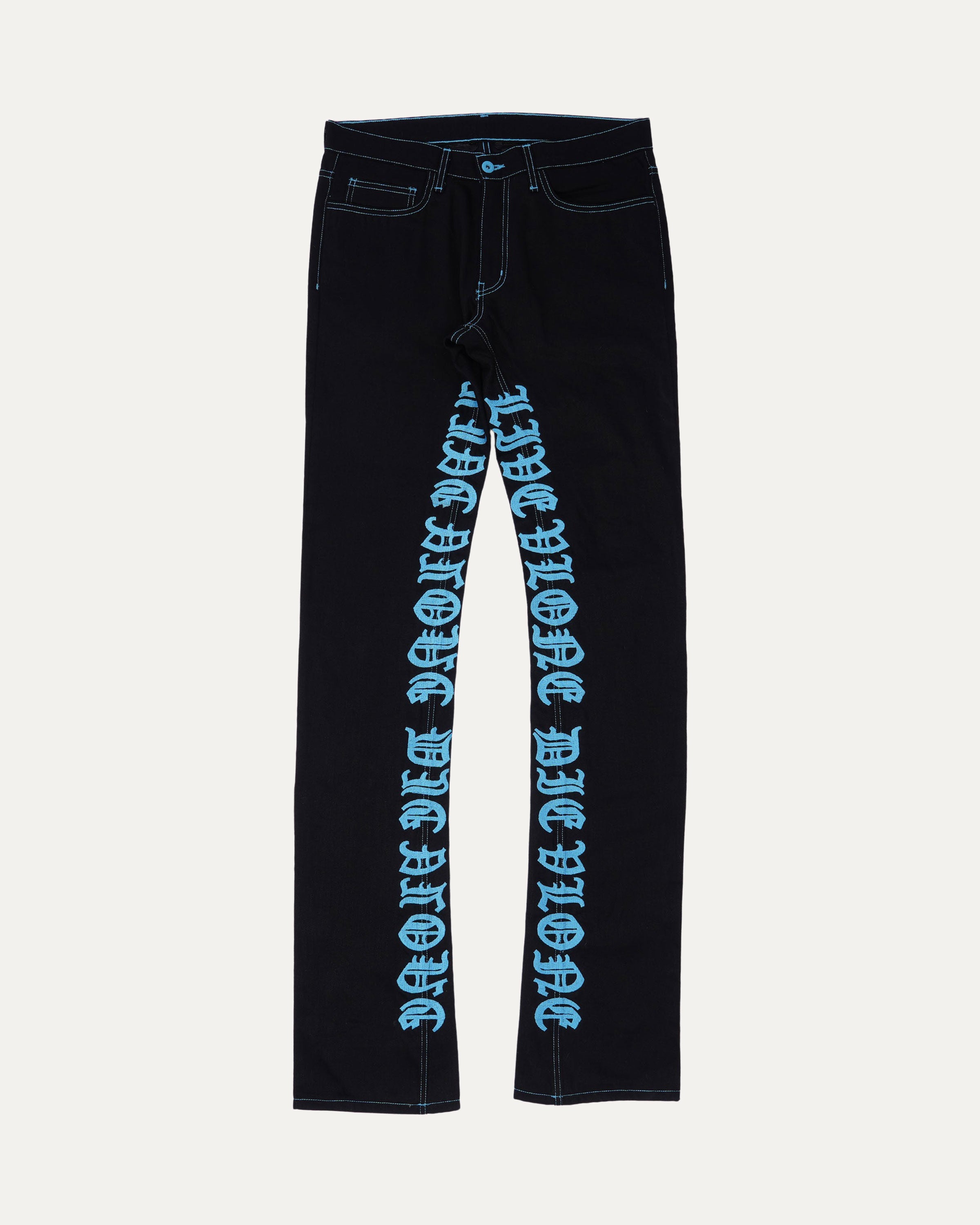 Live Vlone Die Vlone Embroidered Jeans