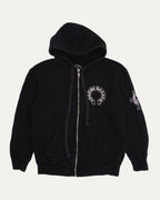 Hairy Cross Horseshoe Logo Zip Up Hoodie