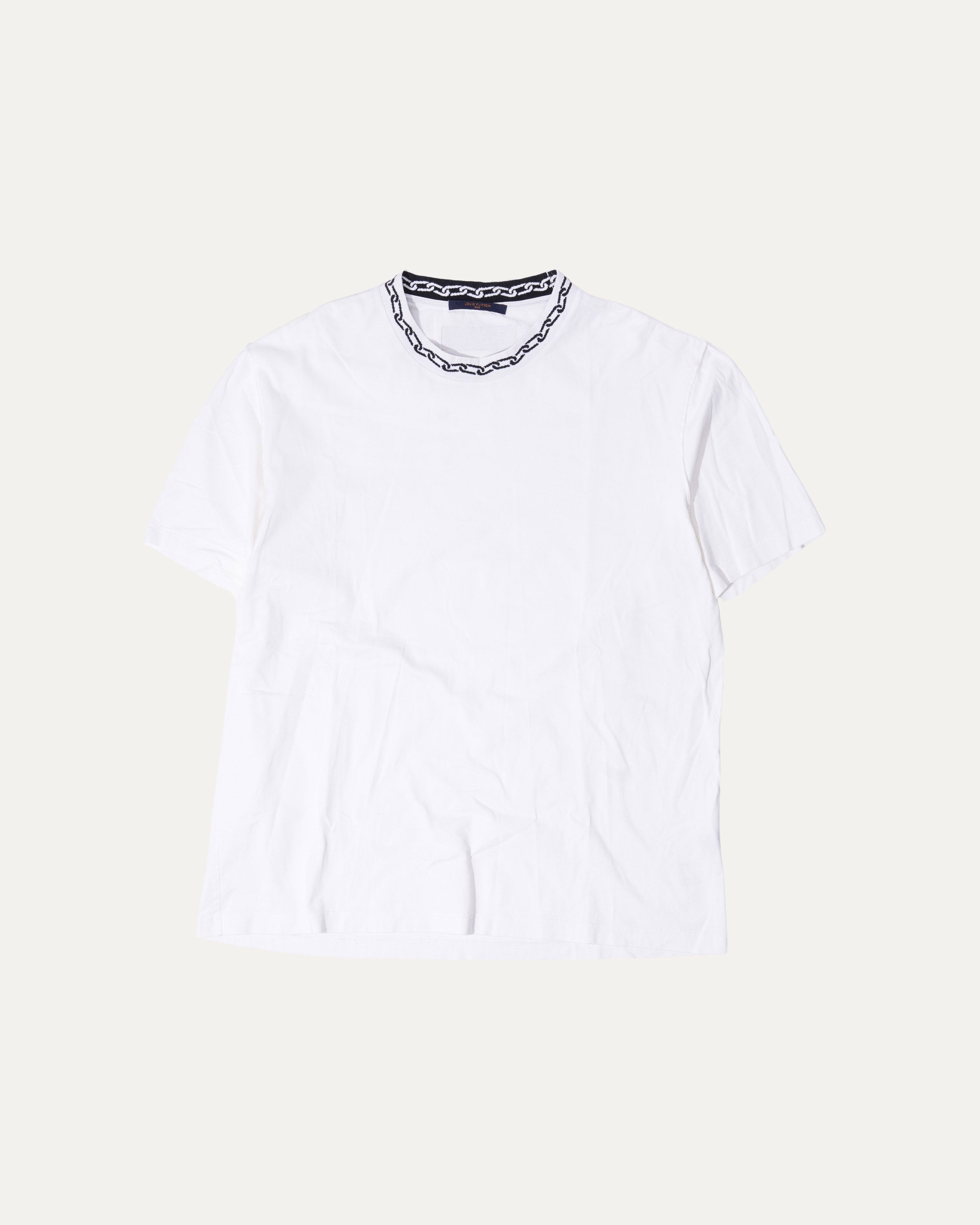 Chain Jacquard Rib Collar T-Shirt