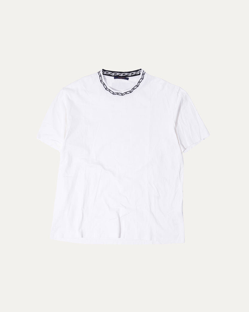 Chain Jacquard Rib Collar T-Shirt