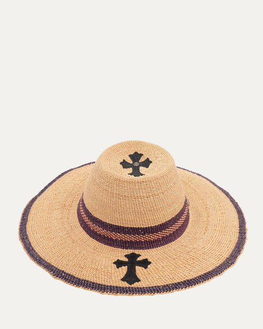 Cross Patch Straw Hat