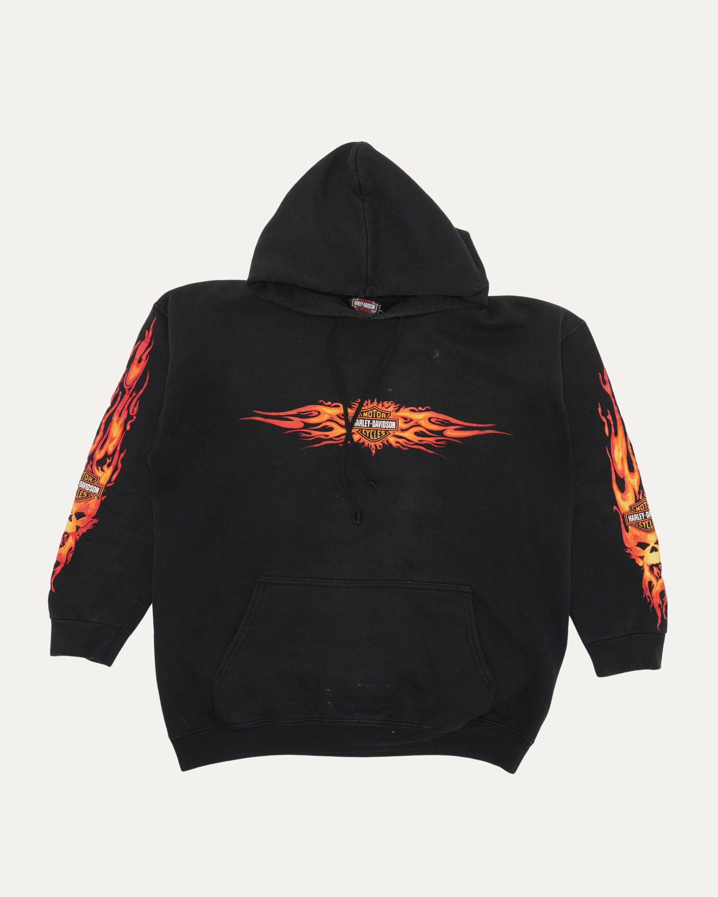 Harley Davidson Hangtown Flame Logo Hoodie