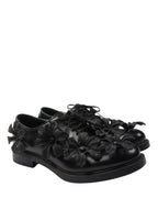 Floral Applique Leather Derby