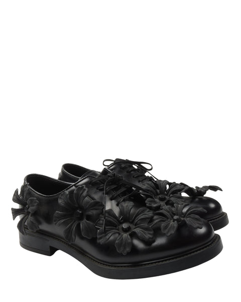 Prada 2018 Collection Roze Flower Black Knee-length Silk