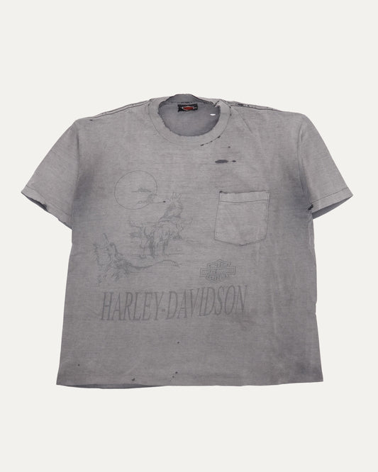 Harley Davidson Wolf Moon Pensacola Pocket T-Shirt