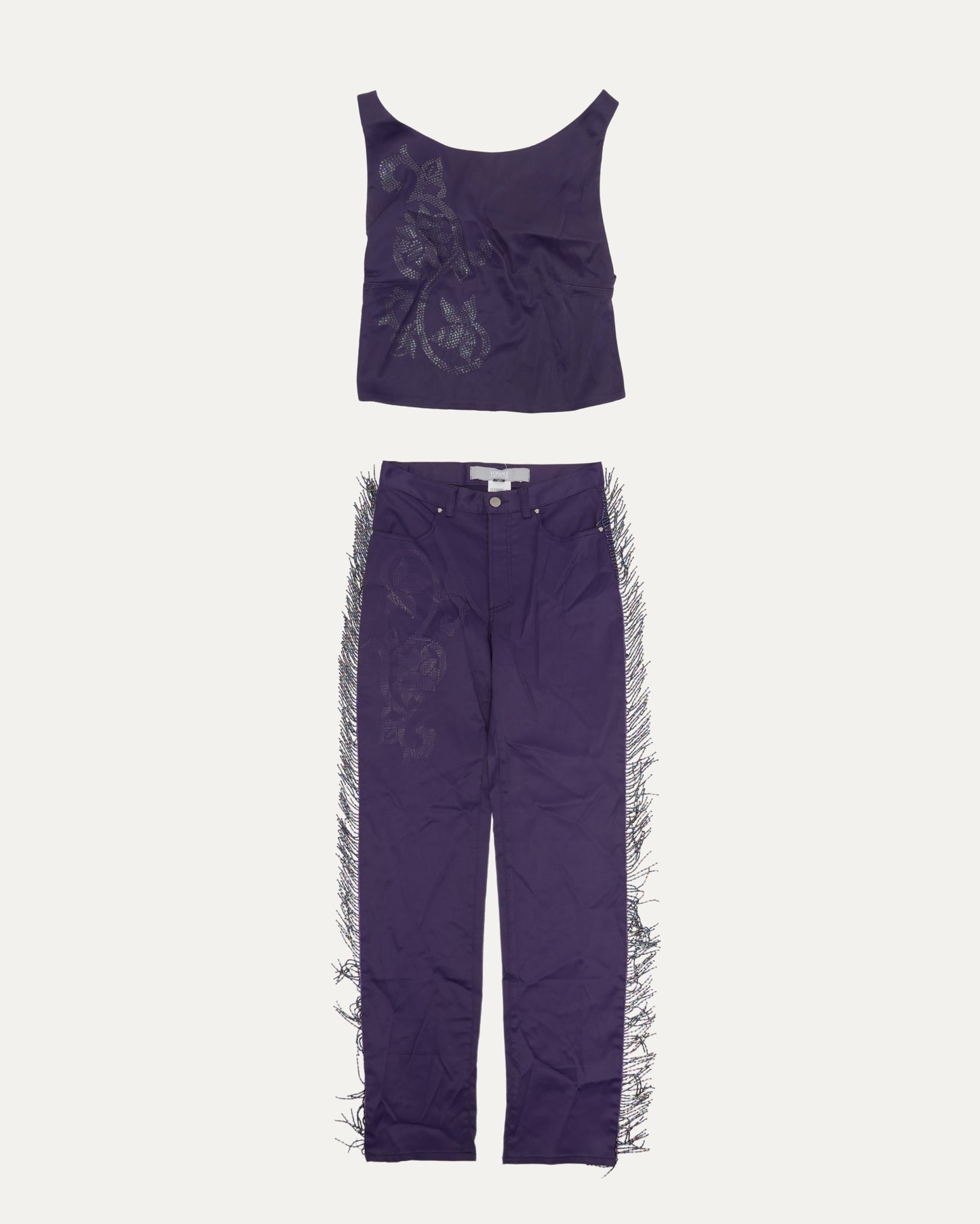 Jeans Couture Fringe Detail Set
