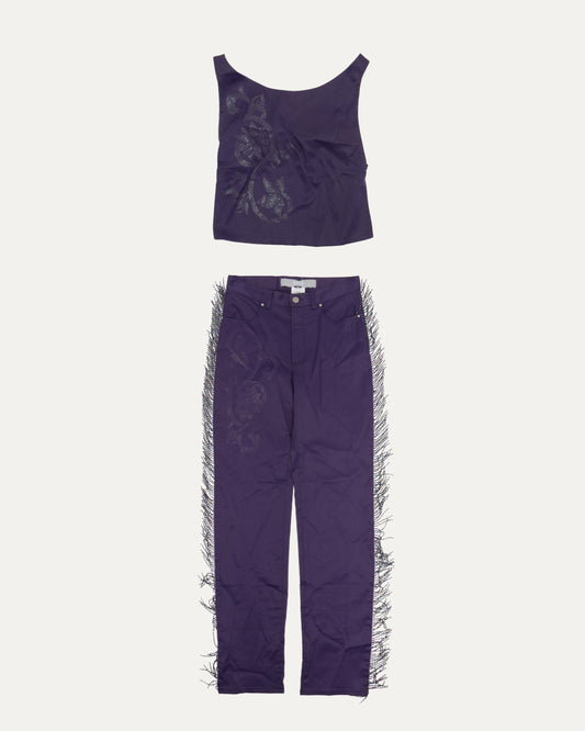 Jeans Couture Fringe Detail Set