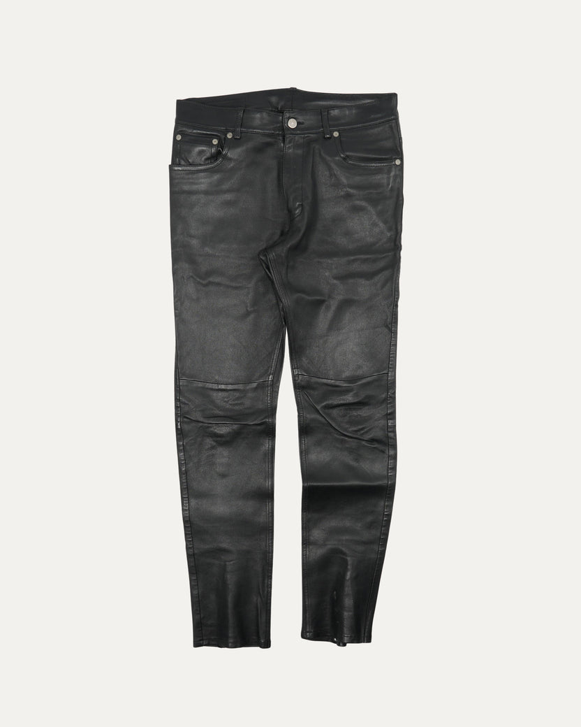 Leather Five Pocket Pants