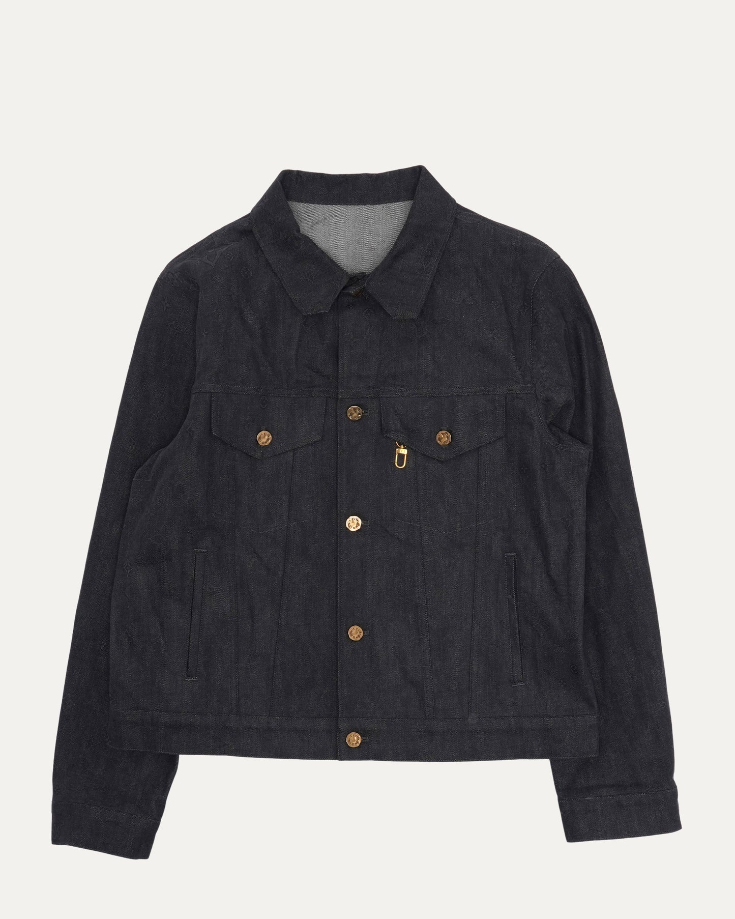 Monogram Embroidered Denim Trucker Jacket