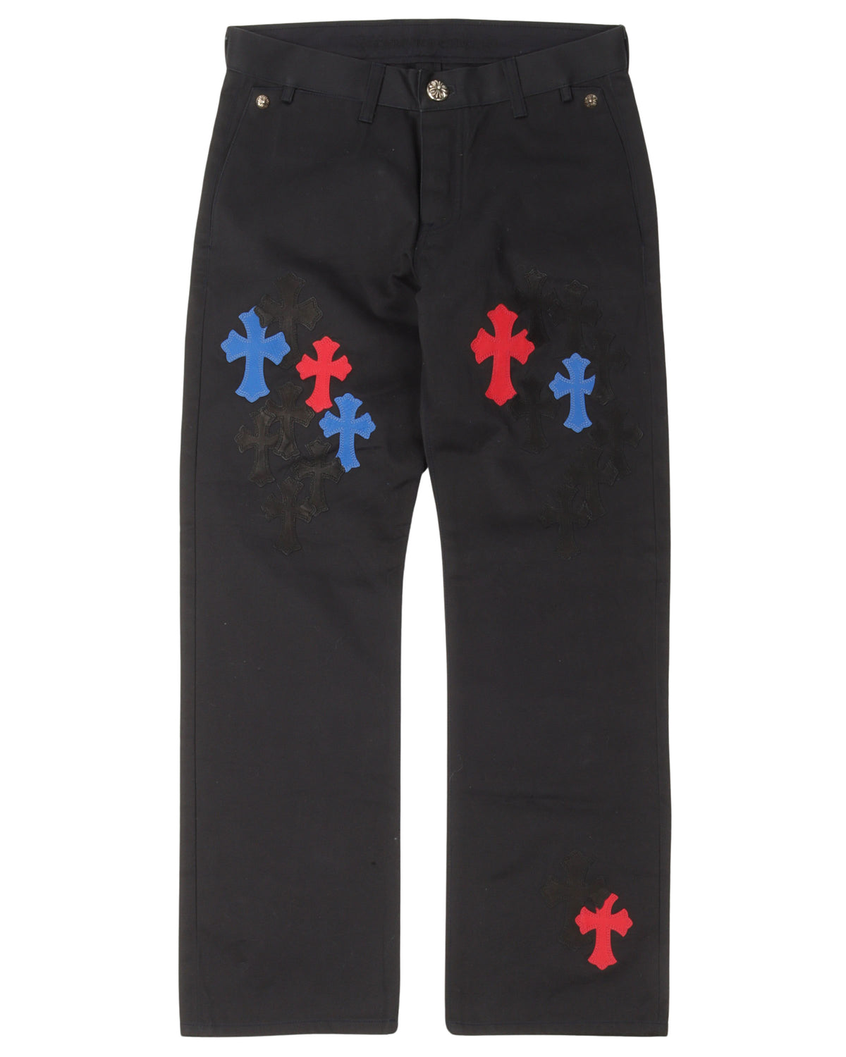Multicolor Cross Patch Chino Pants
