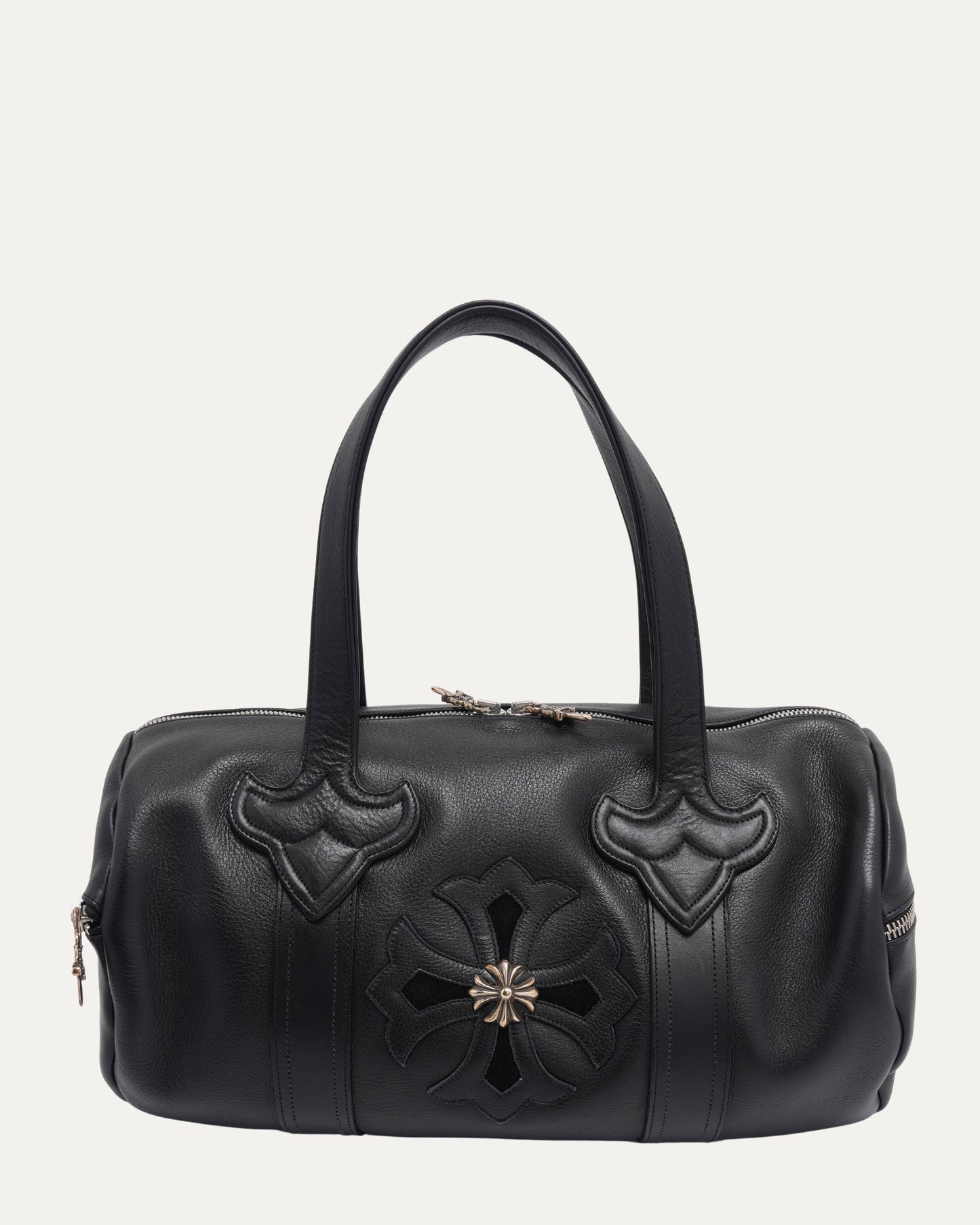 Plus Cross Embellished Boston Duffle Bag