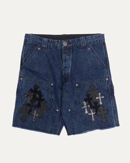 Turbo Diesel Cross Patch Double Knee Jean Shorts