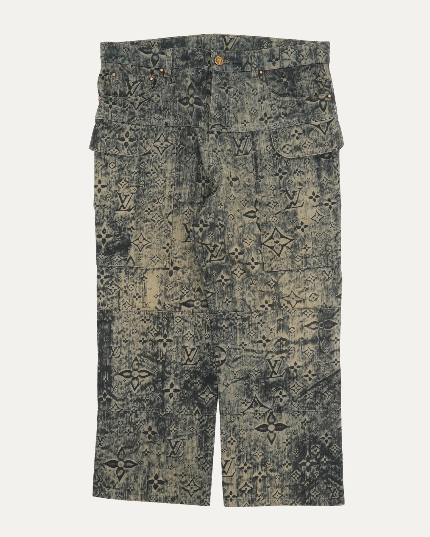 Denim Monogram Cargo Pants