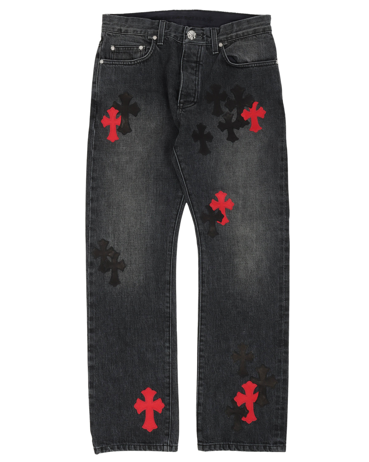 Multicolor Cross Patch Jeans