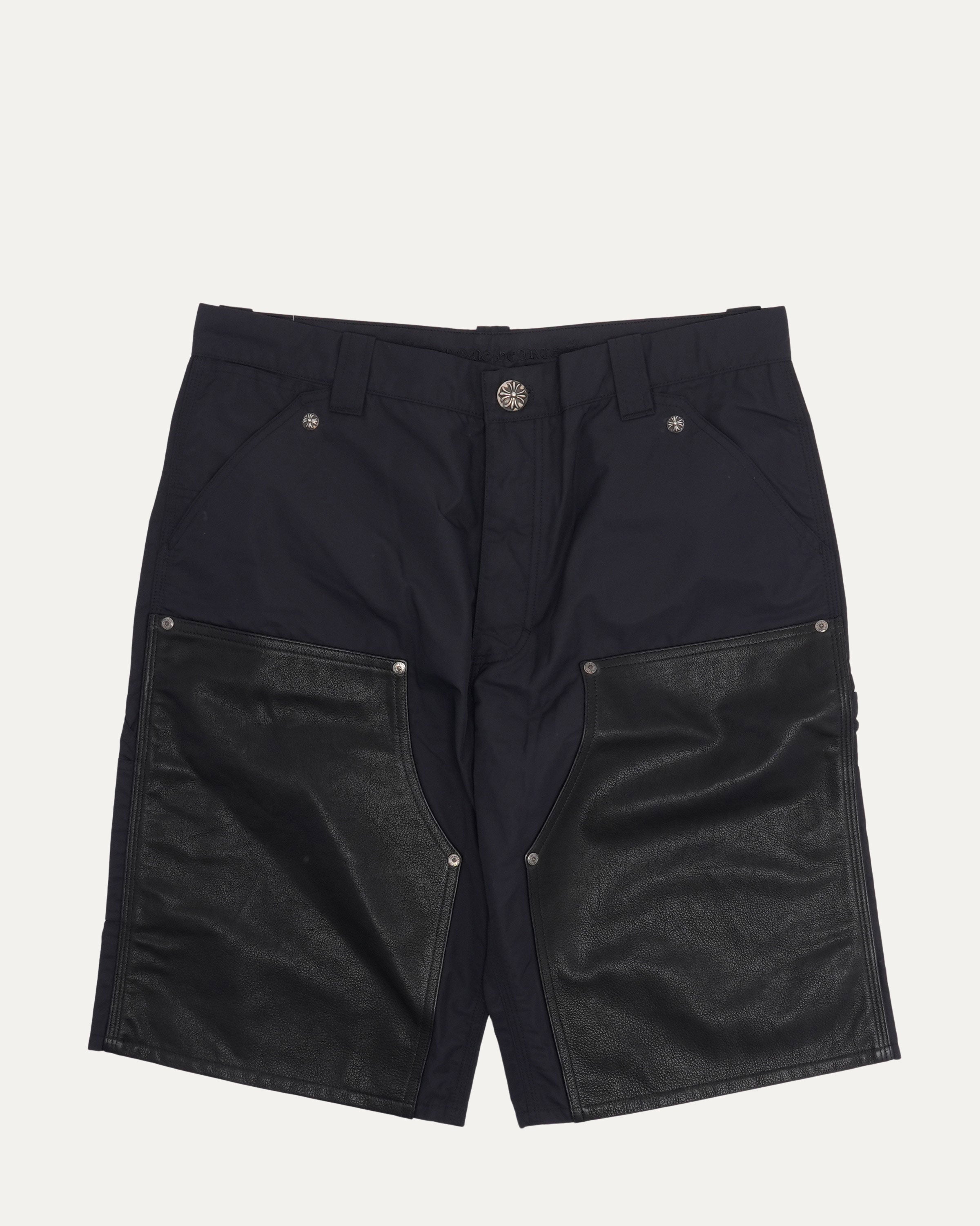 Chrome Hearts Nylon Leather Double Knee Shorts – Justin Reed
