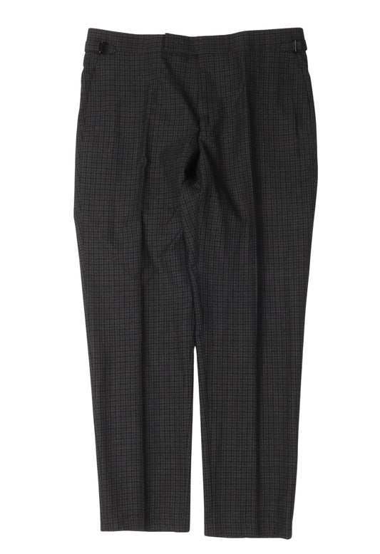 Plaid Pattern Wool Trousers