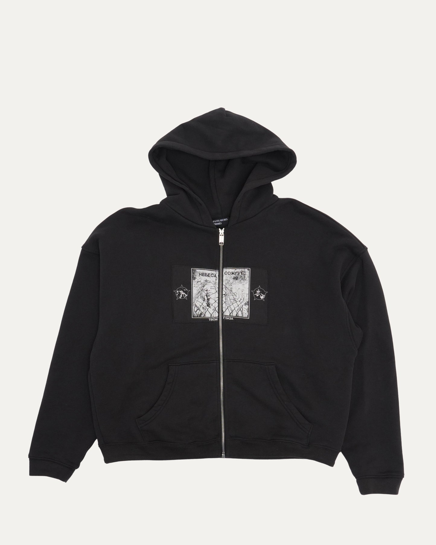 Seoul Exclusive Heaven Will Burn Your Eyes Assemblage Zip Hoodie
