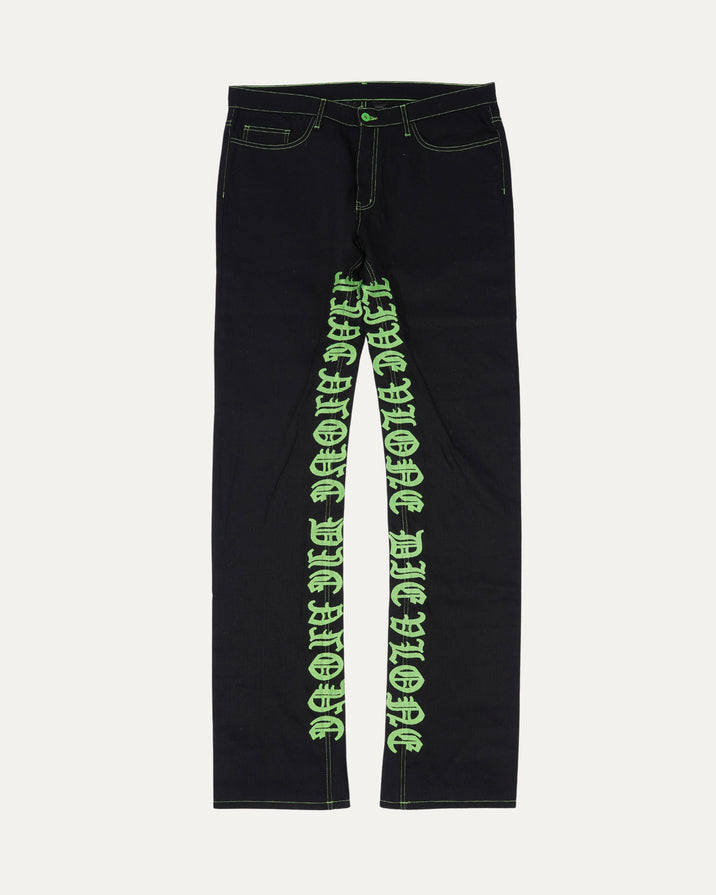 Live Vlone Die Vlone Embroidered Jeans