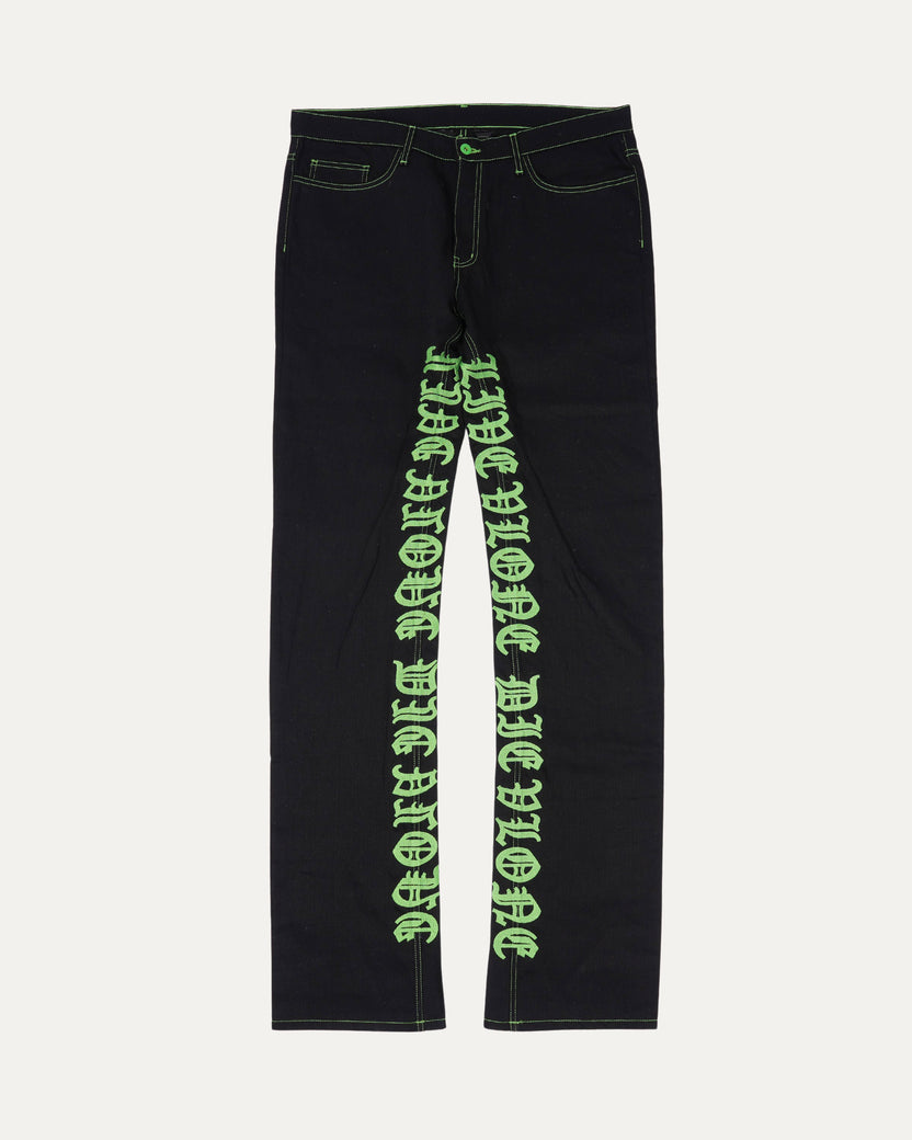 Live Vlone Die Vlone Embroidered Jeans