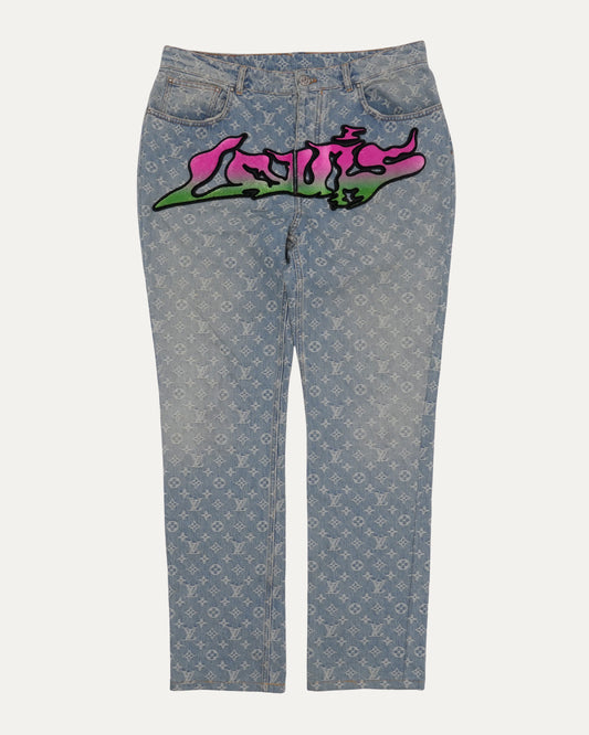 Monogram Graffiti Jeans