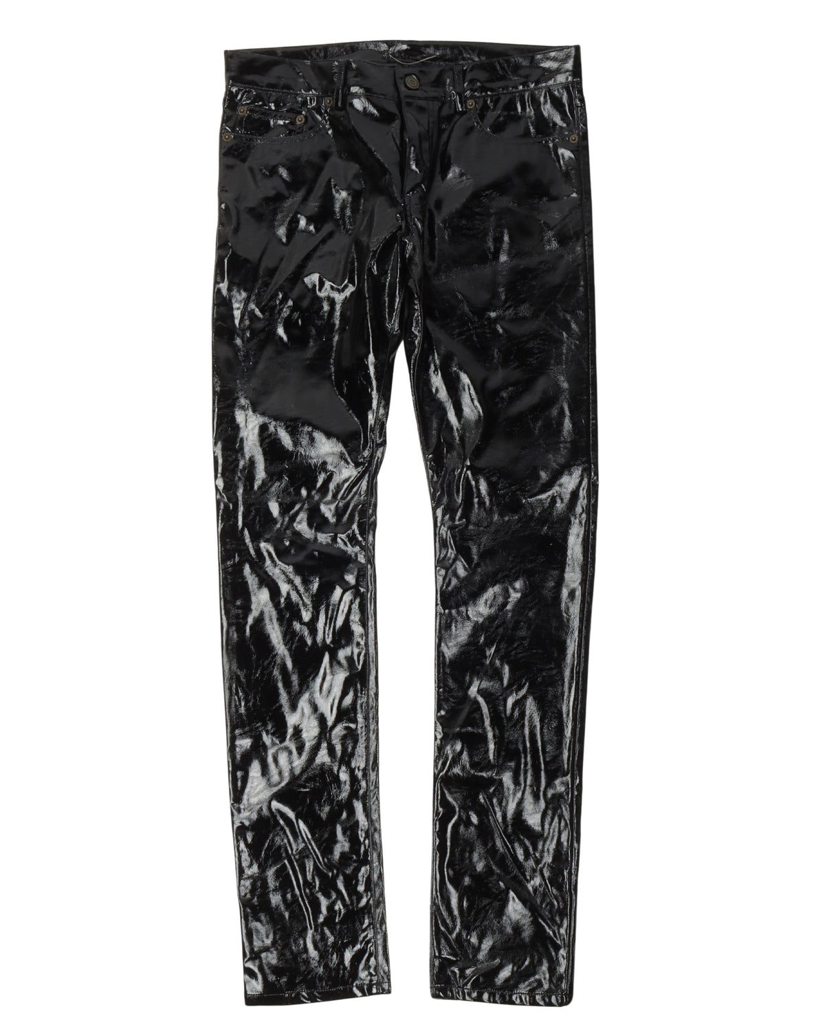 Shiny Faux Leather Pants