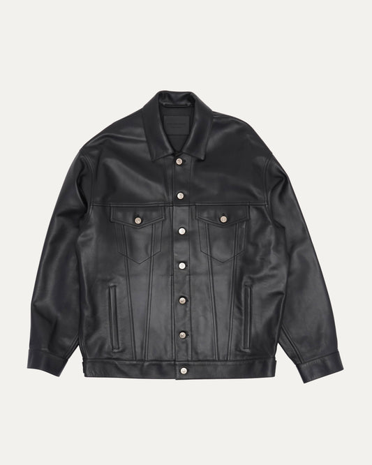Garde Robe Leather Trucker Jacket