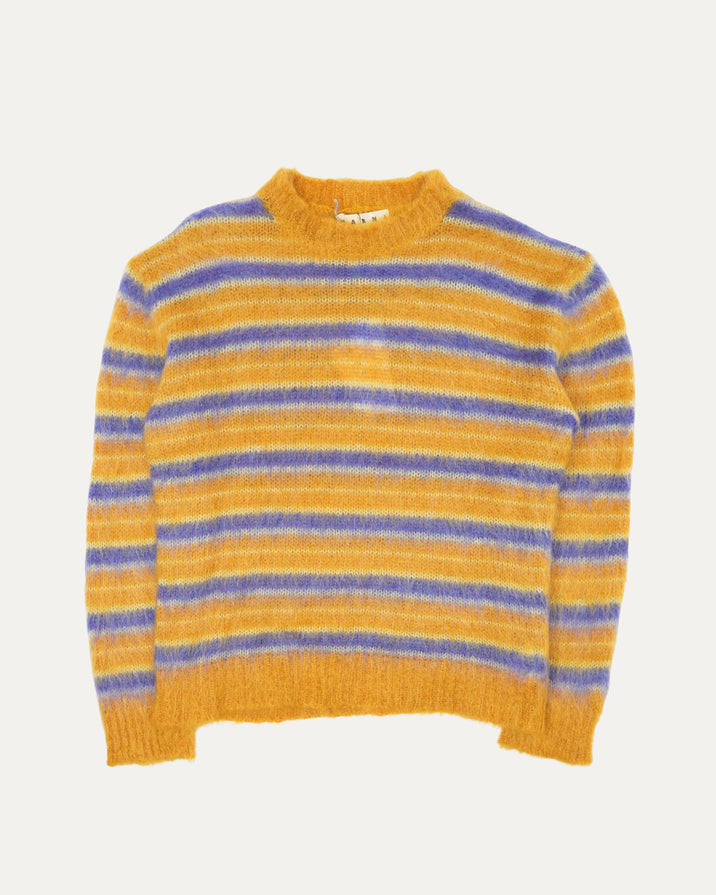 Striped Brushed Mohair Sweater