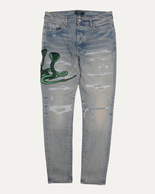 Snake Embroidered MX1 Jeans
