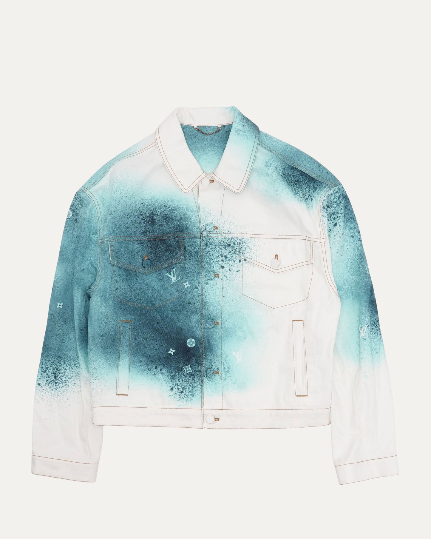 Starry Sky Ink Splash Denim Jacket