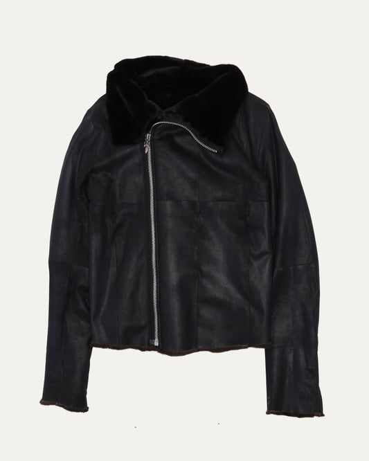 Rick Owens Mink Fur Lined Jacket
