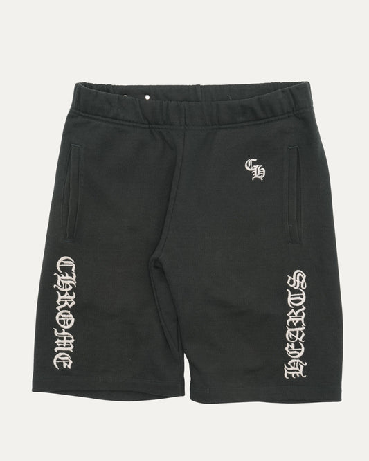 Embroidered Spell Out Sweat Shorts