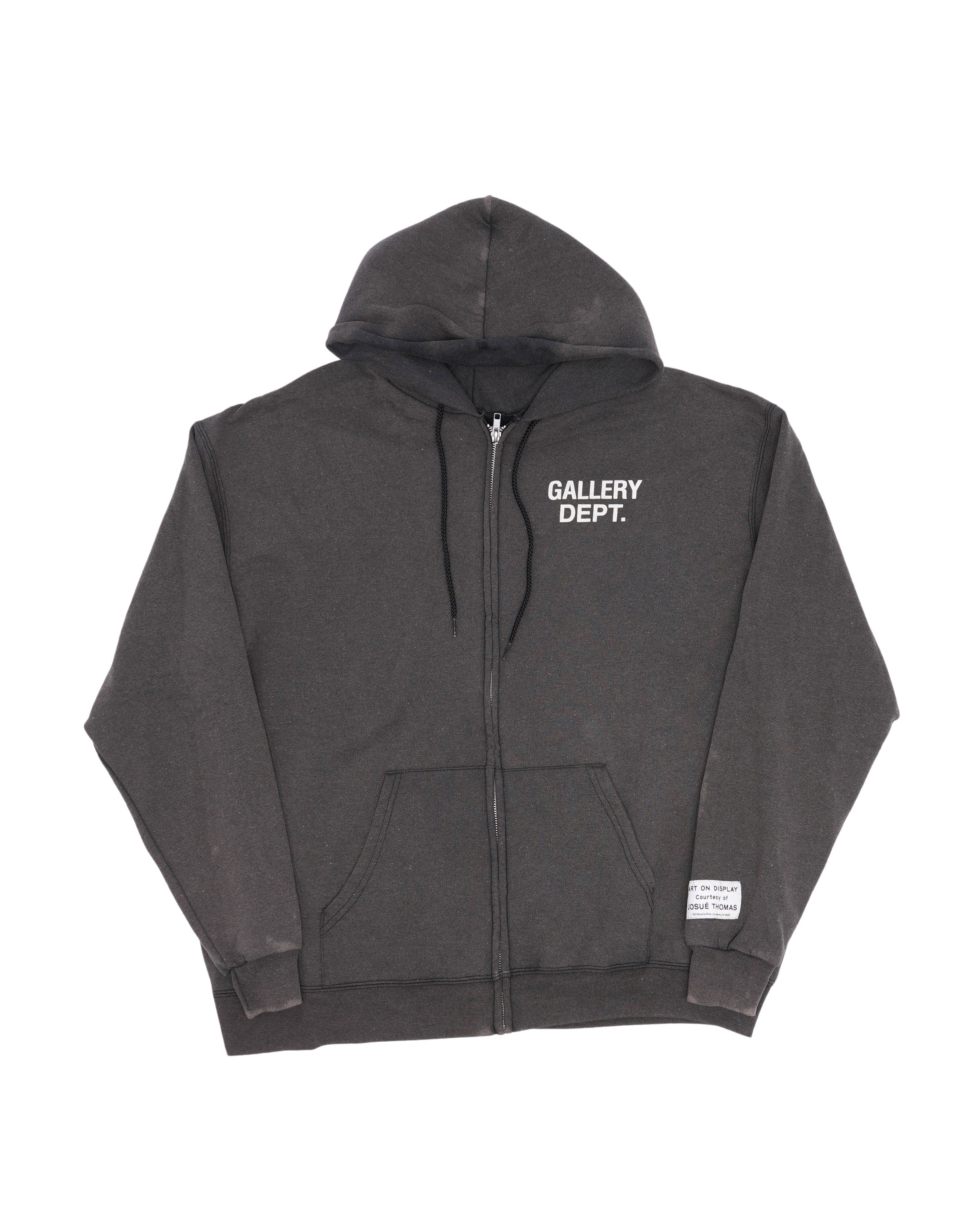 Logo Print Zip Up Hoodie