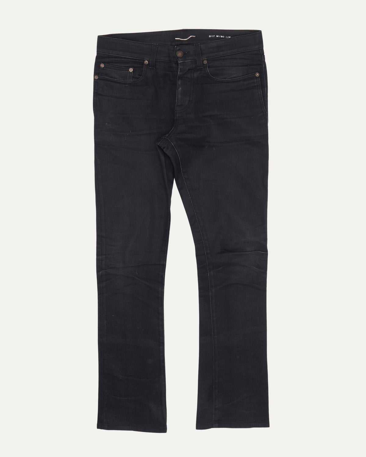 Waxed Slim Bootcut Jeans
