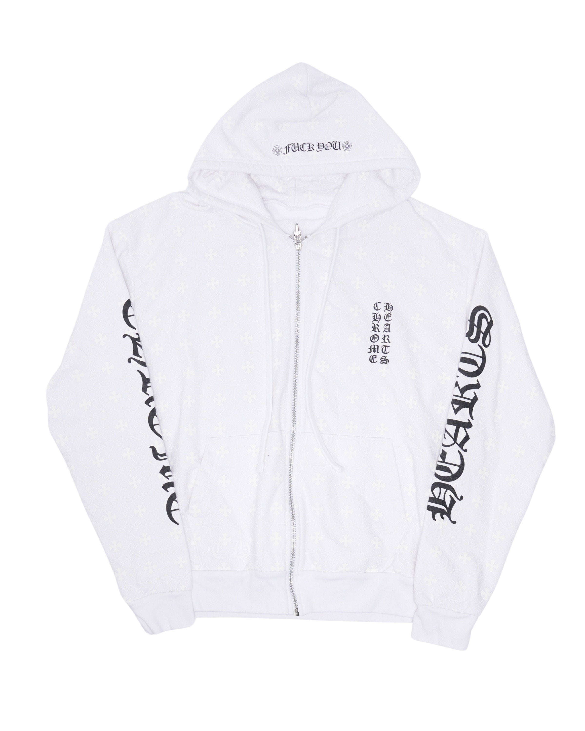 Monogram Vertical Logo Zip Up Hoodie