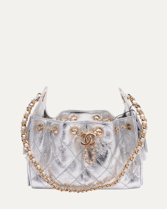 Metallic Quilted Mini 25 Hobo Bag