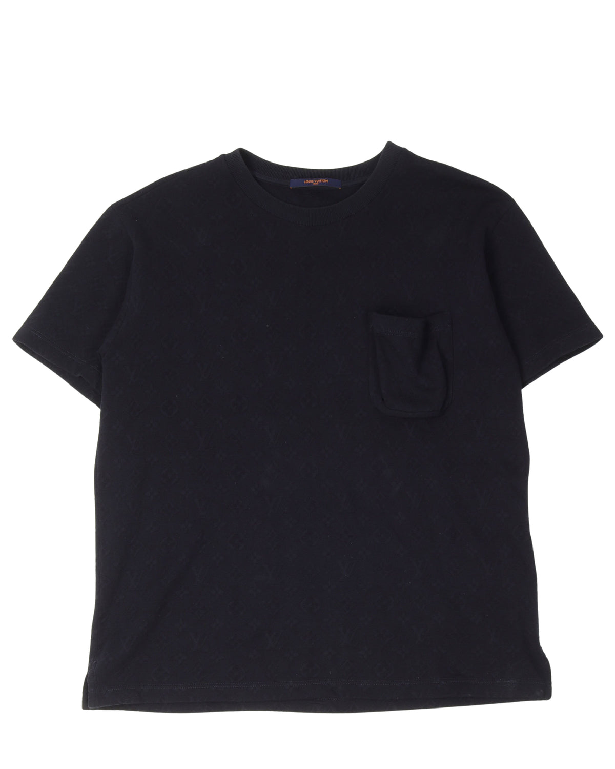 Knit Jacquard Monogram Pocket T-Shirt