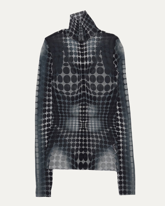 Cyberdot Mockneck Top