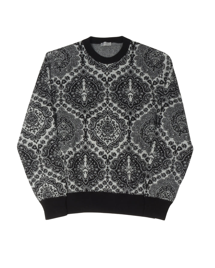 Paisley Intarsia Knit Sweater