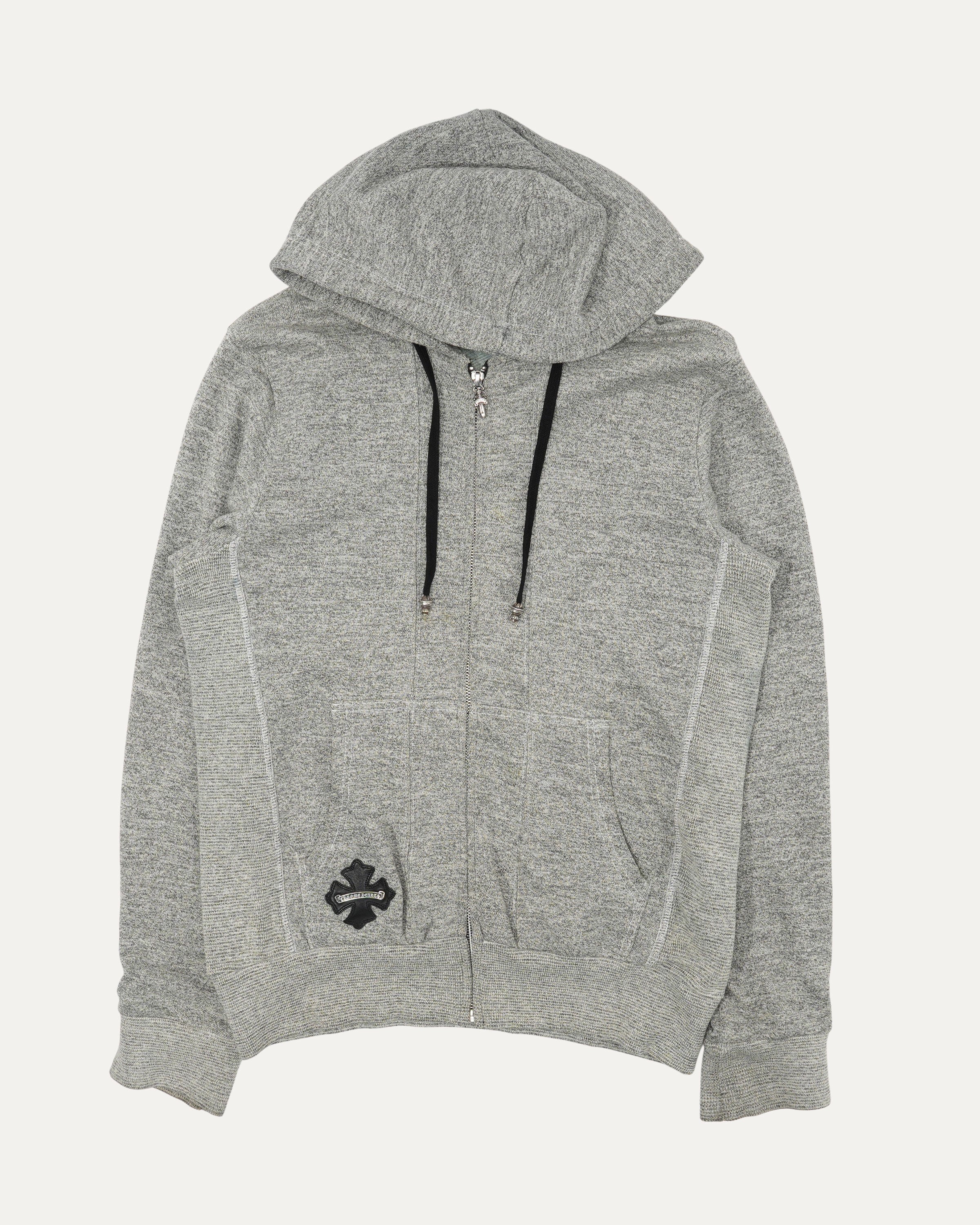 Cross Patch Zip Up Hoodie