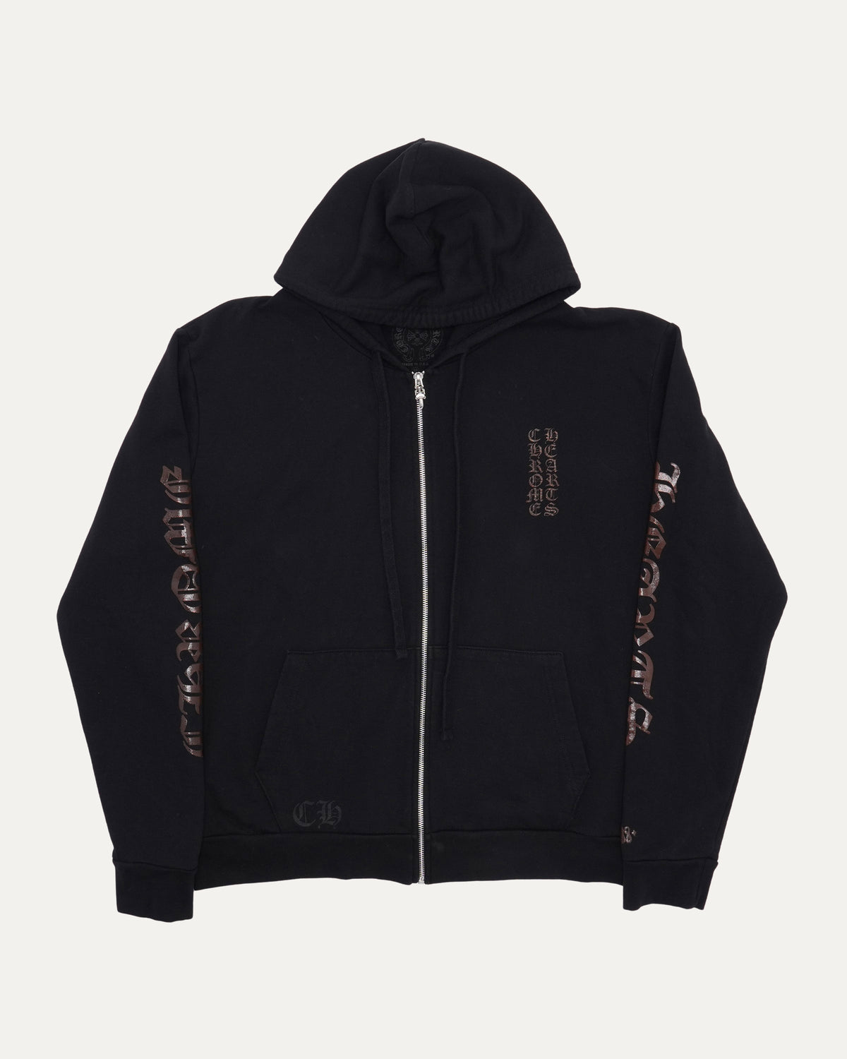 Online Exclusive Glitter Print Zip Up Hoodie