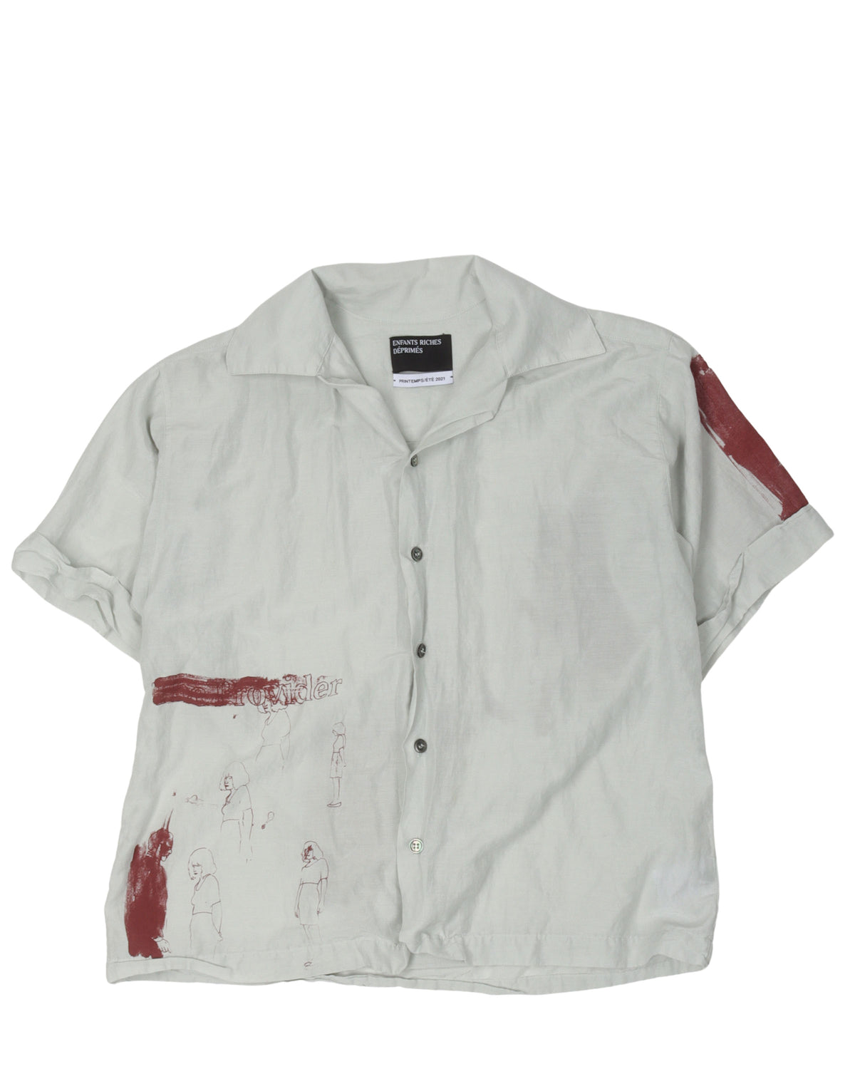 Silk Blend Graphic Shirt
