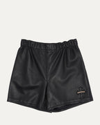 Cross Patch Leather Shorts