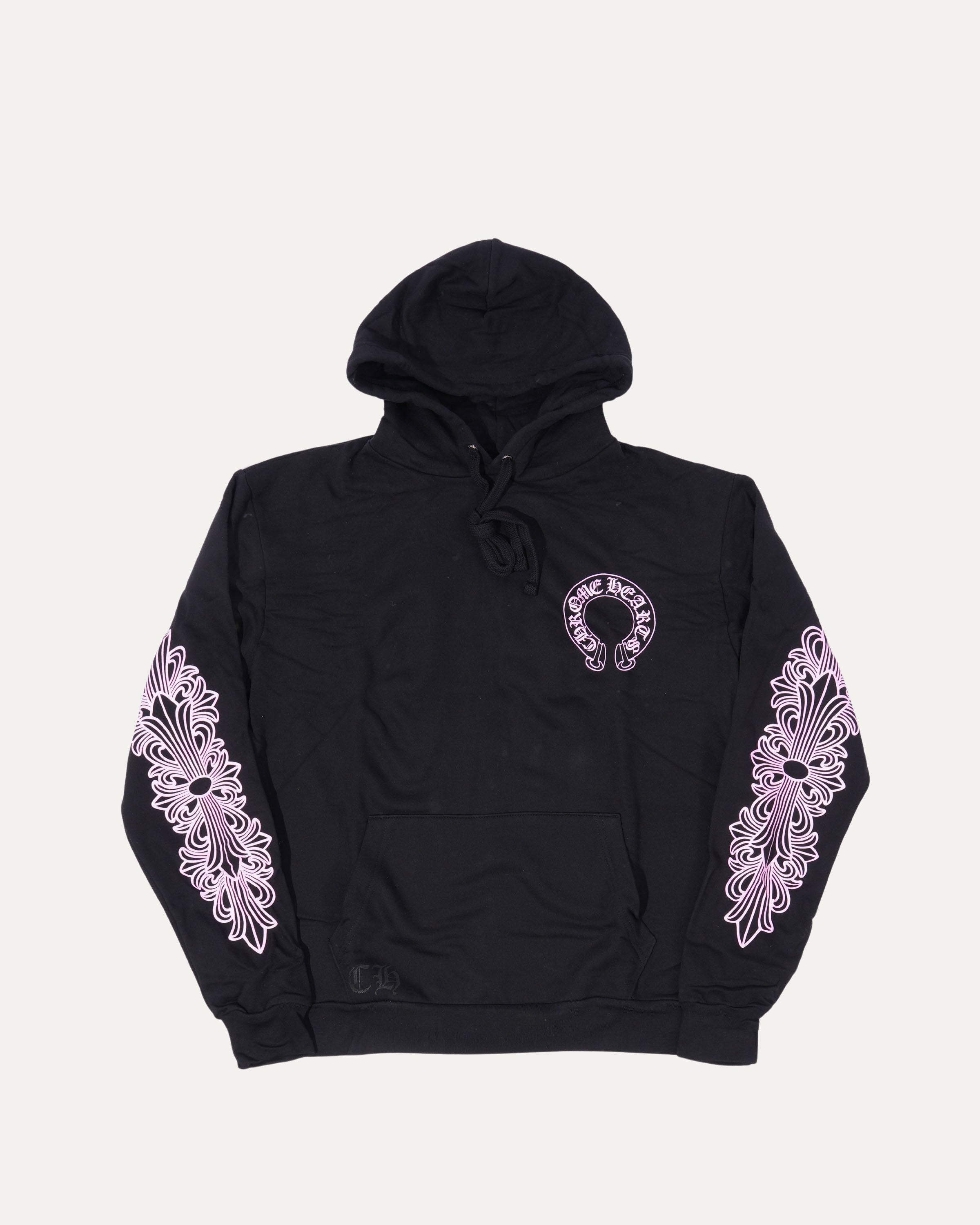 Friends & Family Pink Glitter Horseshoe Logo Hoodie