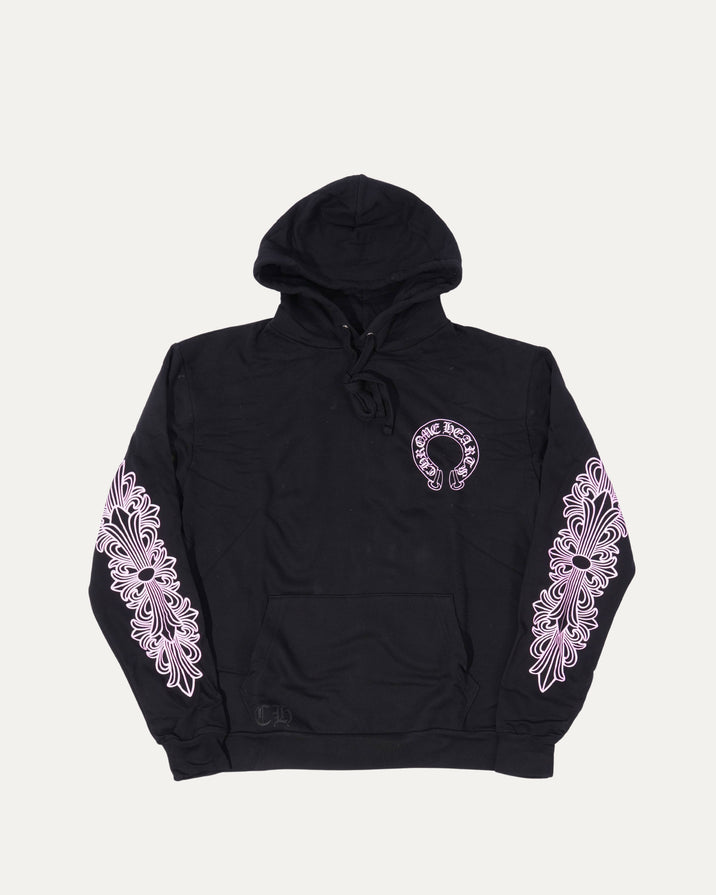 Friends & Family Pink Glitter Horseshoe Logo Hoodie