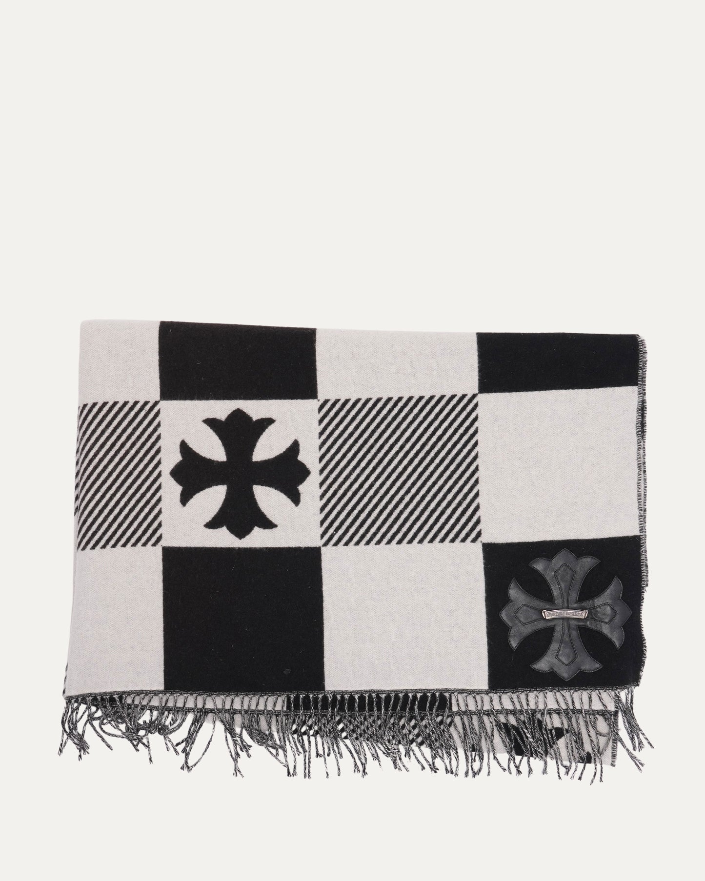 Plus Cross Patch Cashmere Throw Blanket